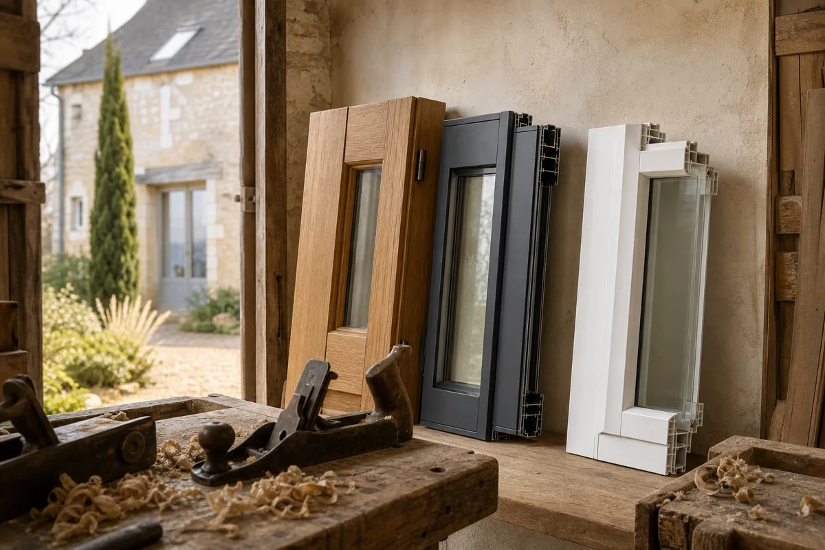 Porte d'entrée sur mesure : bois, aluminium ou PVC, le comparatif